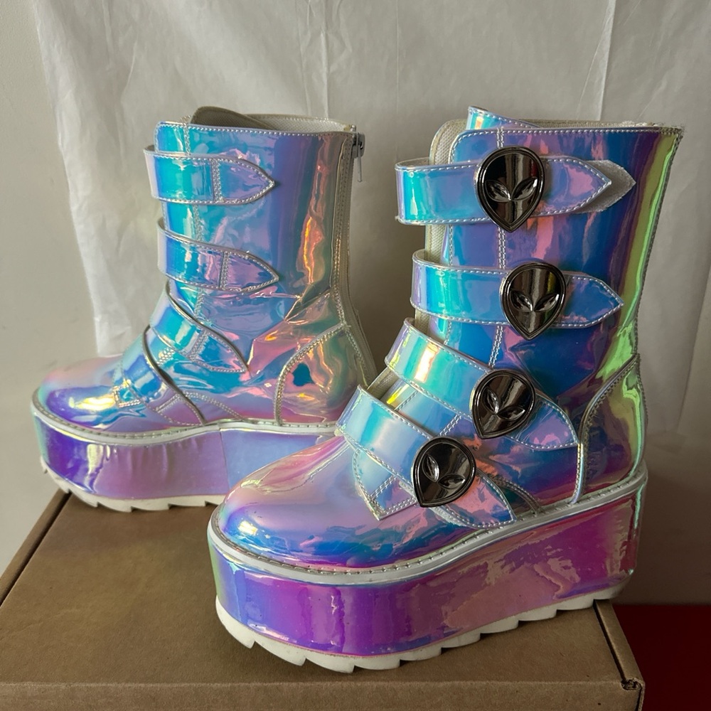 YRU Holographic Platform Boots